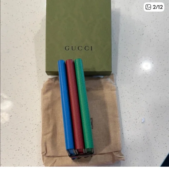 Gucci Notebooks Set with Red, Blue, and Green Set if 3  Authentic 💯 - Picture 2 of 11